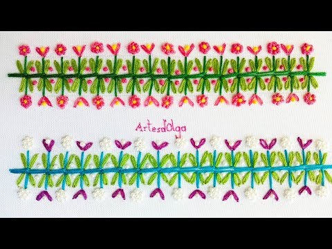 Видео: Ручная вышивка: Декоративные швы #8 | Artesd'Olga