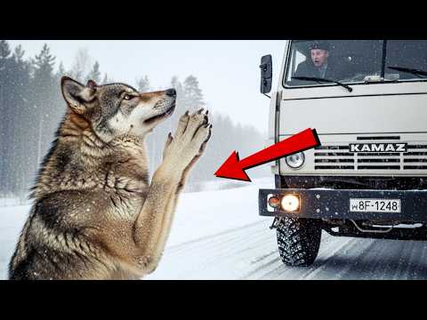 Видео: ВОЛК молил о помощи на трассе в метель. То, что произошло дальше, заставило РЫДАТЬ!