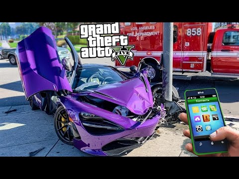 Видео: Девушка БЕЗ ПРАВ РАЗБИЛА МАШИНУ Франклина! Очень дорогое ДТП в гта 5 gta 5 реальная жизнь моды