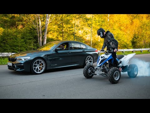 Видео: Заруба 840 л.с. BMW M5 F90 vs КВАДРОЦИКЛ. Неожиданный исход