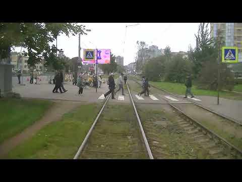 Видео: трамвай Санкт-Петербурга : ЛМ 99 авн 0514 по 58