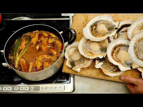 Видео: Чаша риса с гребешком Ganjang вкусна