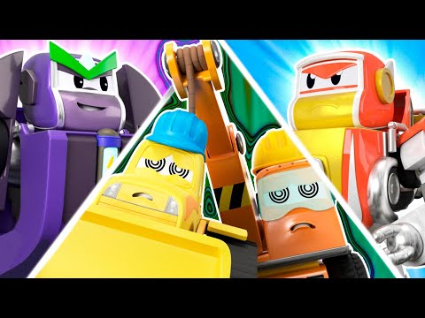 Видео: РОБОТ-ПРИШЕЛЕЦ превращает СТРОИТЕЛЬНЫЕ МАШИНЫ в ГИГАНТОВ! Помоги, СУПЕР РОБОТ! - Трансформация