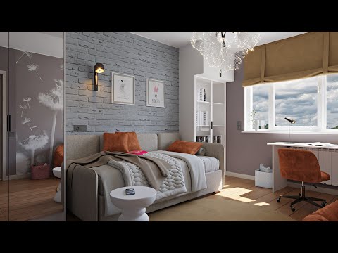 Видео: Два варианта детской комнаты для девочки и дизайн гостиной в Планоплане с использованием нейросетей.