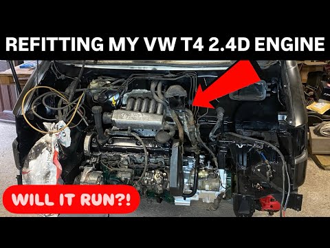 Видео: А ЗАВЕДЕТСЯ ЛИ?! Переустанавливаю дизельный двигатель VW T4 2.4D AAB!