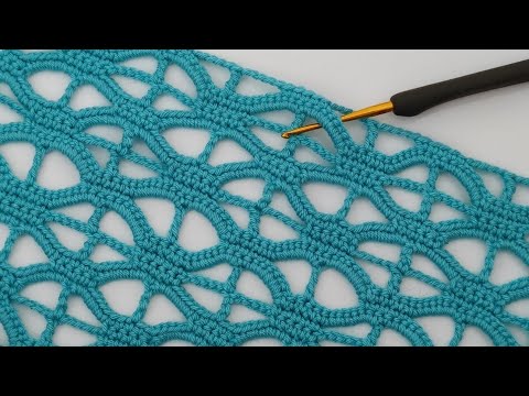 Видео: 💯👌СУПЕР ЛЕГКАЯ и бесплатная схема вязания шали, шарфа, дорожки, скатерти для начинающих