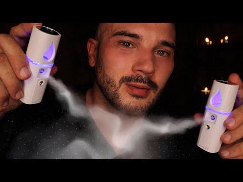 Видео: Массаж лба от головной боли ASMR 💆🏻‍♂️ Нежное прикосновение - водяной туман 💦 для глубокого сна