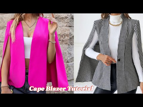 Видео: Как нарисовать выкройку блейзера-накидки | Просто и понятно для начинающих | #новый #блейзер #сде...