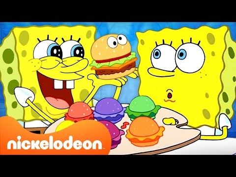 Видео: Губка Боб | 120 МИНУТ крабсбургеров | Nickelodeon Cyrillic