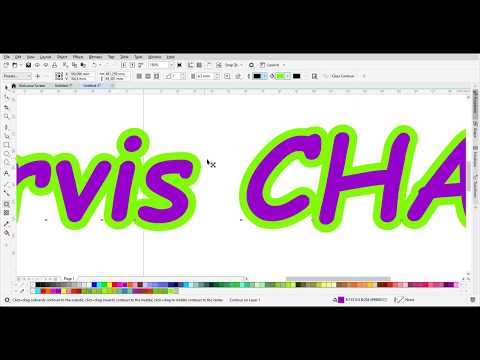 Видео: Kак использовать  контур Coreldraw