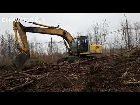 Видео: КОРЧУЕМ ДЕРЕВЬЯ РАСЧИЩАЕМ ПЛОЩАДЬ ЭКСКАВАТОРОМ ТВЭКС ЕК 18-20