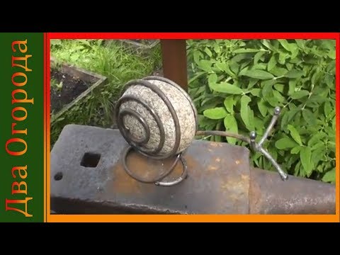 Видео: Крутая поделка из металла и камня//УЛИТКА