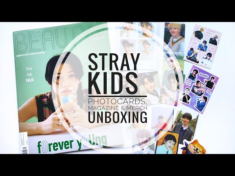 Видео: 💌 STRAY KIDS photocards, magazine & merch unboxing | Распаковка карт, мерча и журнала со СТРЕЙ КИДС