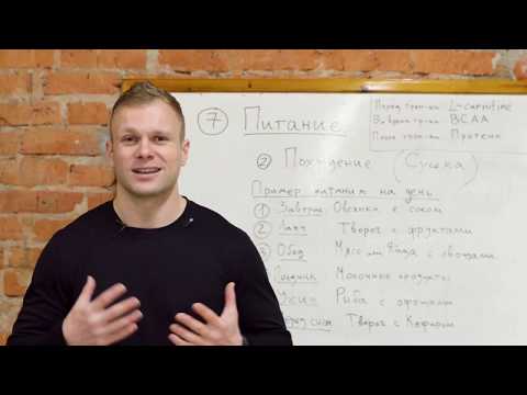 Видео: 7. ПРАВИЛЬНОЕ ПИТАНИЕ. в) ПОХУДЕНИЕ (СУШКА). Курс видео уроков "Полный Гид для Новичка"
