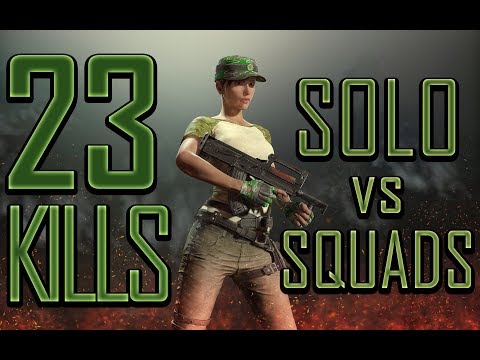 Видео: Один против сквадов / 23 kills / BEST PUBG