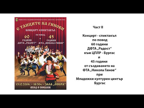 Видео: КОНЦЕРТ-СПЕКТАКЪЛ "С ТАНЦИТЕ НА ГИНОВИ" 13.12.2019 г. Част II