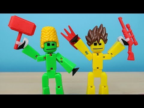 Видео: Новые Стикботы: Оружие, Парики и Сафари! Распаковка и обзор. alex boyko