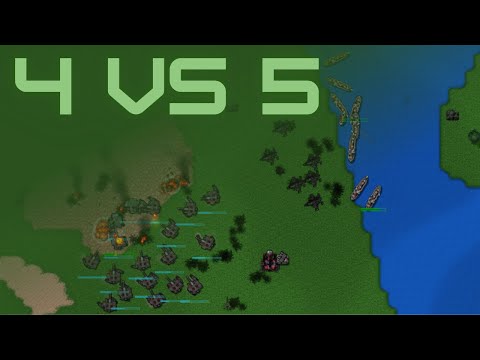 Видео: Столкновение 5 vs 5! | RTS Rusted Warfare