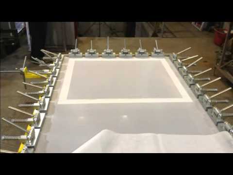 Видео: Станок для натяжения ситоткани, Шелкография, трафаретная печать, Изготовление рам тпф