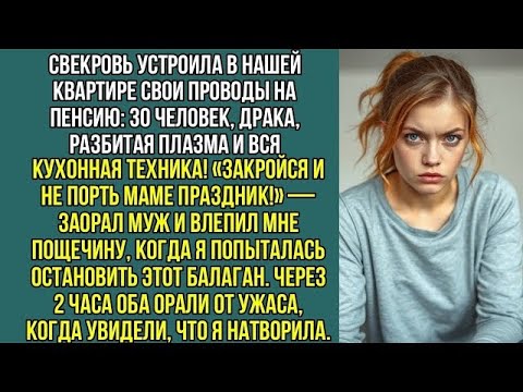 Видео: «НЕ ПОРТЬ МАМЕ ПРАЗДНИК!» – ЗАОРАВ, МУЖ ВЛЕПИЛ МНЕ ПОЩЁЧИНУ… НО ЧЕРЕЗ 2 ЧАСА ОНИ ОБА ОРАЛИ ОТ УЖАСА!
