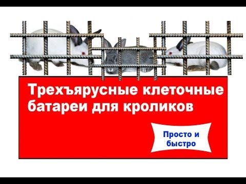 Видео: Трехъярусные батареи клеток для кроликов