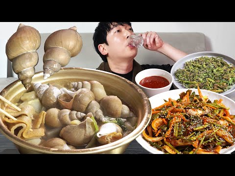 Видео: Морской суп из говядины и моллюсков MUKBANG REALSOUND ASMRE EATINGSHOW