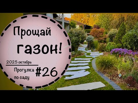 Видео: ☘️#26 Прогулка по саду в октябре☘️ Прощаюсь с газоном☘️Предстоит большая перетрубация☘️