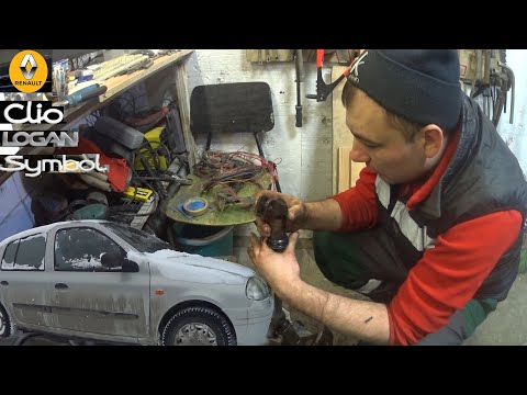 Видео: Стук рулевого вала Рено Симбол, Клио 2, Логан.Замена крестовин рулевой колонки на Рено Symbol, logan