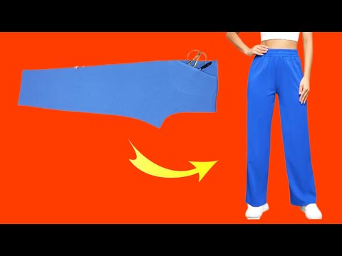 Видео: 💥ОЧЕНЬ ЛЕГКО 💥 Кройка и шитье брюк с карманами / Сшить может каждый