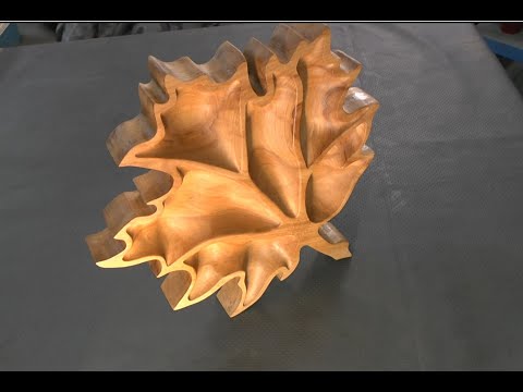 Видео: Менажница из бука ⊛ Кленовый лист CNC/ЧПУ