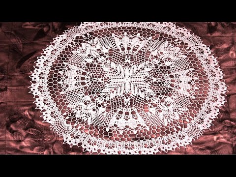 Видео: БОЛЬШАЯ САЛФЕТКА КРЮЧКОМ "СНЕЖНАЯ КОРОЛЕВА" . ЧАСТЬ 1