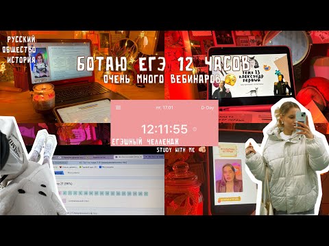 Видео: 12 ЧАСОВ ботаю ЕГЭ 2025✍🏼/ егэшный челлендж/ подготовка к истории-обществу🩰/ study with me #егэ
