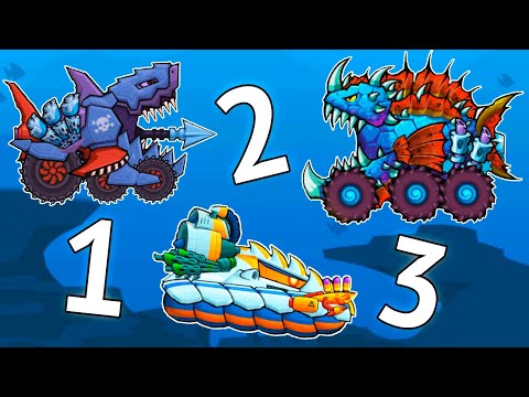 Видео: Устроил битву водных машин Кар Итс Кар 3! Тачки АКУЛА vs РЫБА vs ХОВЕР | Обновление Car Eats Car