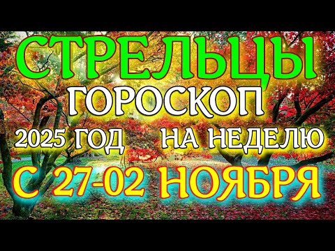 Видео: ГОРОСКОП СТРЕЛЬЦЫ С 27 ОКТЯБРЯ ПО 02 НОЯБРЯ НА НЕДЕЛЮ ТАРОСКОП ПРОГНОЗ. 2025 ГОД virgo tarot today