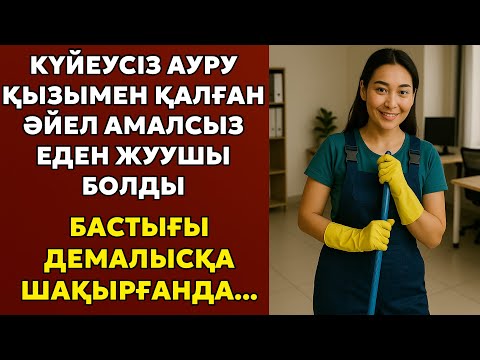 Видео: Күйеусіз, ауру қызымен қалған әйел амалсыз еден жуушы болды, Бастығы демалысқа шақырғанда..