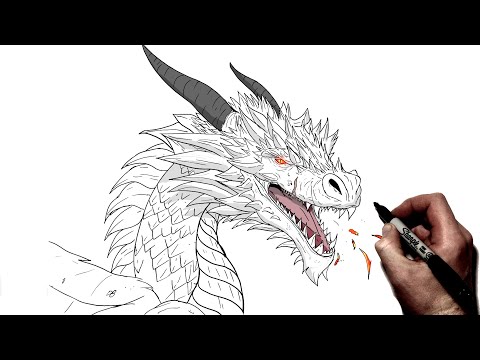 Видео: Как нарисовать дракона | Шаг за шагом