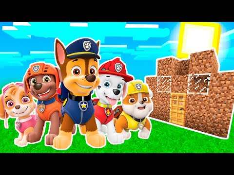 Видео: ВСТРЕТИЛ СЕМЬЮ ЩЕНЯЧИЙ ПАТРУЛЬ и ПОСТРОИЛ им ДОМ в МАЙНКРАФТ