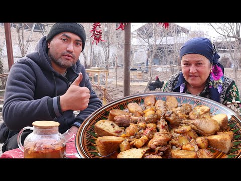 Видео: НОН ЖАРКОП (нон бости, нон ковурма)  жаркое из лепёшки! | Non jarkop | Yashar Bek