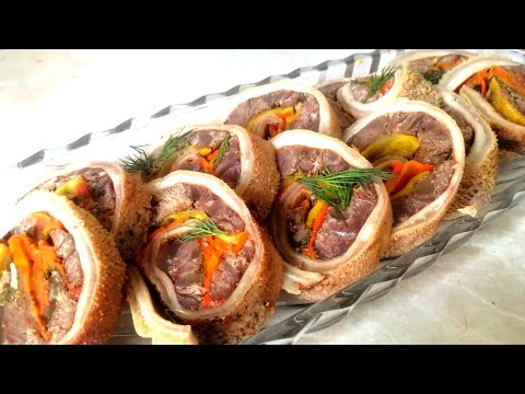 Видео: САМИ в ШОКЕ! Рулет из требухи очень вкусно "Tripe roll"