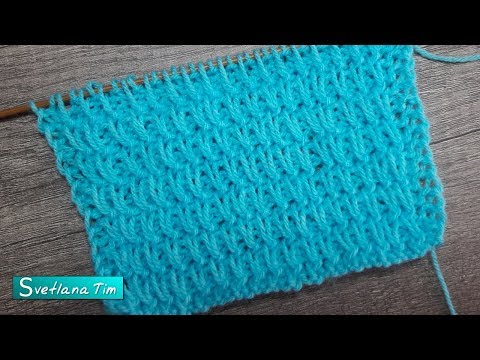 Видео: Простой узор спицами "Rank and File" # 619