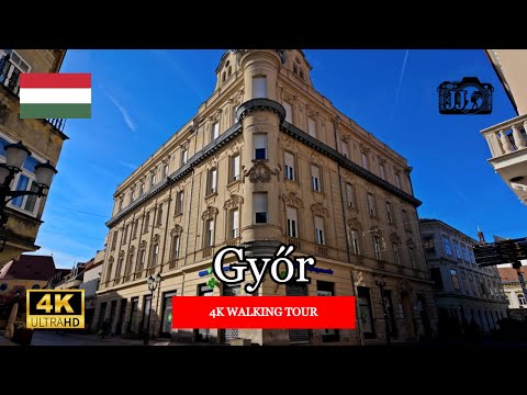 Видео: Дьер 🇭🇺 Венгрия 🇭🇺 Осенняя пешеходная экскурсия 2025【4K 60FPS】