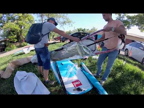 Видео: Распаковка Ride 10'7" x 33" WindSUP и сборка паруса