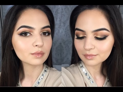 Видео: Абитуриентски грим за бежова или златиста рокля | Грим урок | Prom makeup tutorial