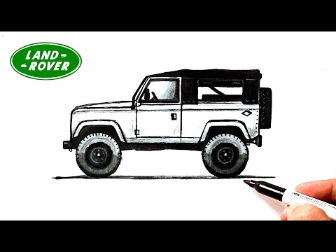 Видео: Как нарисовать Ленд Ровер | Рисуем Внедорожник