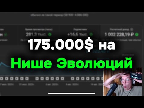 Видео: 175.000$ на НИШЕ ЭВОЛЮЦИЙ + как раскачать НУЛЁВЫЙ КАНАЛ