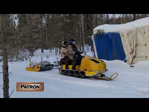 Видео: Сани для трелевки леса за снегоходом.