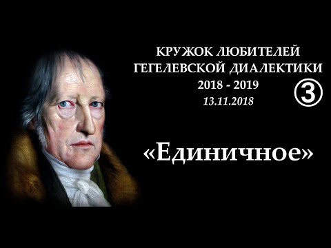 Видео: Кружок диалектики (2018-2019). 03. «Единичное». М.В.Попов.