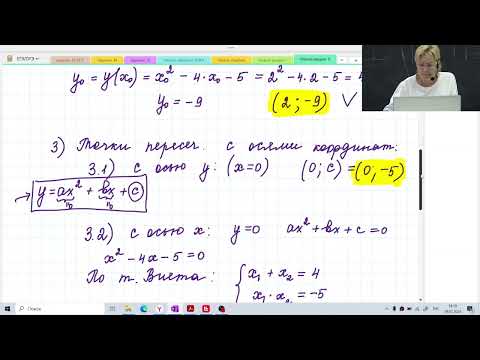 Видео: Построение графика квадратичной функции / Алгоритм 5 точек / 8 класс / Алгебра