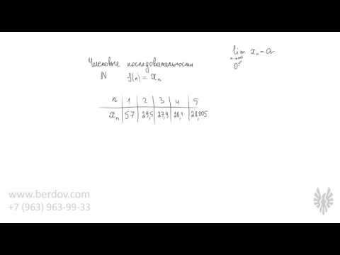 Видео: Предел числовой последовательности — определение и примеры