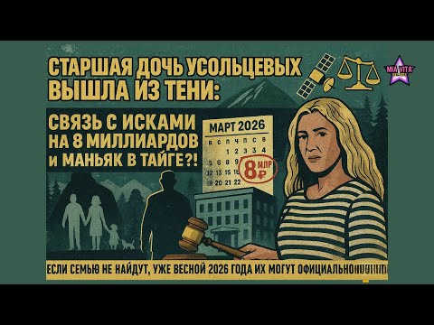 Видео: Старшая Дочь Усольцевых Вышла из Тени: Связь с Исками на 8 МИЛЛИАРДОВ и Маньяк в Тайге?!